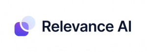 Relevance AI Logo Relevance AI logo with a purple and white circular design element